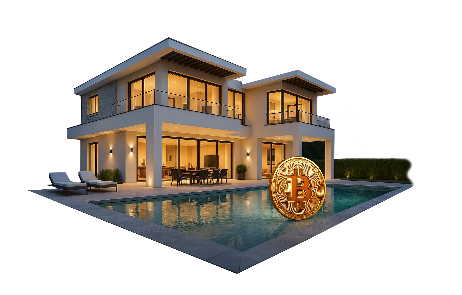 Crypto real estate - buy with BTC, ETH, or USDT